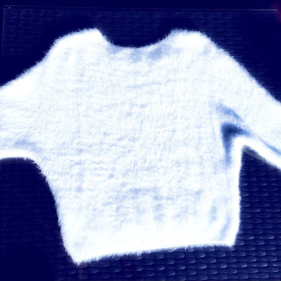 Rare Find! So Soft and Fun Baby Blue Sweater - Picture 3 of 7
